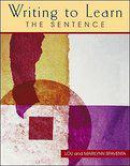 Writing To Learn The Sentence (Book 1)