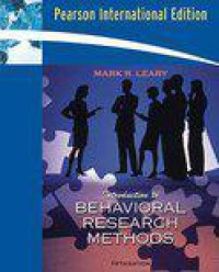 Introduction to Behavioral Research Methods:International Edition