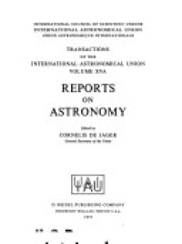 Reports on astronomy iau 15 a