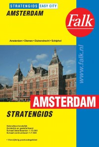 Falk stratengids Amsterdam en omgeving (Amstelveen en Schiphol) easy city met ringband inclusief tramlijnen. editie 2015-2017