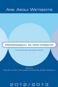 Ars Aequi Wetseditie Ondernemings- & effectenrecht 2012/2013