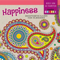 Happiness, ansichtkaarten kleuren voor volwassenen