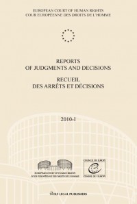 Reports of judgments and decisions / recueil des arrets et decisions 2010-1