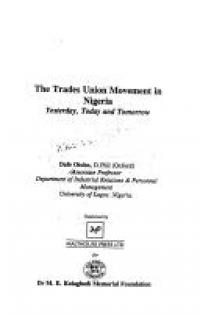 The trades union movement in Nigeria